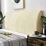 stretchskydd sänggavel skydd för sänggavel skydd med stretch dammtätt sänggavel skydd för sovrumsdekor, beige – 190 ~ 210 cm
