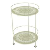 Fermob - Guinguette Side Table With Perforated Double Top Willow Green 65 - Småbord & Sidobord utomhus