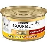 Purina Gourmet Gold, kycklingbollar med sås och fikon; kattmat, 24 x 85 g.