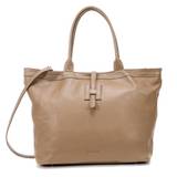 Metropolitan Fab gray leather tote with zipper
