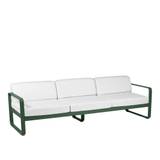 Fermob - Bellevie 3 Seater Sofa Off-White Cushions, Cedar Green - Soffor utomhus - Pagnon & Pelhaître