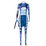 Halloween Girl Neytiri Avatar Kostym, Avatar 2 Way of Water Series Cosplay Kostym, Carnival Avatar Jack Blue Planet Superhjälte Bodysuit, 12:e till 24:e födelsedagspresent.(XL,Woman B)