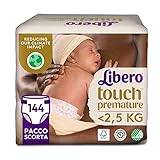 Libero Touch För tidig baby blöjor, 6 förpackningar x 24 stycken
