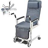 Patientlyftande rullstol, hydraulisk patientlyft för totalt förlamade patienter, överföring av rullstol handikapp duschstol, lätt justerbar sitthöjd, kommodsstol för toalett, stol L