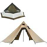 Utomhuscamping Pyramid Teepee-tält Lätt Teepee Hot Tent För Jakt Ryggsäck Camping Vandring Familj
