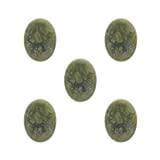 5 set med heta spa massagesten uppvärmd grön jade kropp avslappnande massage stenar