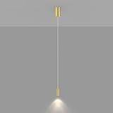 Mini LED Long Tube Pendant Minimalist Hanging Light, 5W Copper Pendant Cylindrical Light Droplight, Restaurant Spotlight Chandelier Bar Suspension Wire Lights LRUII