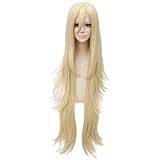 Rachel Gardner Angels of Death cosplay peruk ray 90 cm guld syntetiska anime änglar av död cosplay peruk ray kvinnor hår + hårnät en storlek som bild