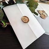 Kreativt hantverkspapper, scrapbookpapper, Inbjudan Vellum Jacka Vikt Vellum Pocket Jacka for 5x7 tum Invitation Vellum wrap for inbjudningskort Kuvertdekor(Färg:60st) (Color : 75pcs, Size : One Siz