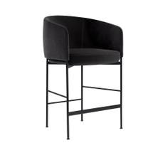Adea - Bonnet Bar 93 Chair, Black Metal Leg Removable Upholstery, Cat. 4, Opera 14 - Barstolar - Johan Ridderstråle,Mats Broberg - Svart - Metall