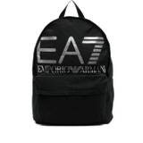 Ea7 Emporio Armani - ryggsäck med logotyp - unisex - återvunnen polyester/återvunnen polyester - one size - Svart