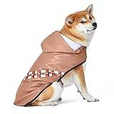 Star Wars for Pets: Chewbacca Raincoat- Large |L Chewbacca Raincoat for Dogs Star Wars for Pets | Raincoat for Dogs with Leash Attachment Slit in Chewbacca Design Size Large