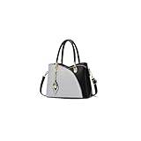 HJBFVXV axelväskor för kvinnor Women's shoulder bag, handbag, crossbody, women's handbag (Color : Black and white, Size : 20 * 26 * 12CM)