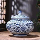 Rustik heminredning dekorativ vas rustik dekorerad blå och vit vas idealisk dekoration för hushåll, kontor, bröllop, fest, stil nio (storlek: Stil ett)