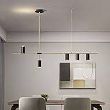 LED Pendellampa Matbord Pendellampa Modern E27 Spotlight Design Ljuskrona Pendellampa för matsal vardagsrum kontor (svart, 5 lågor)
