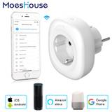 Wifi Smart Socket EU Plug Mobile APP Remote Control Works with Amazon Alexa Google Home No Hub Required with USB Output