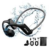 Smalody Bone Conduction hörlurar, sporthörlurar med öppen öron, IP68 vattentätt bluetooth trådlöst headset med 32 GB minne för simning, löpning träning körning