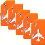 5pcs Silicone Luggage Tag With Name Card, Perfect For Quickly Finding Luggage