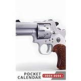 Pocket Calendar 2024 - 2026 With Moon Phase: Three-Year Monthly Planner for Purse , 36 Months from January 2024 to December 2026 | Heroic cowboy pistol - Pocketbok