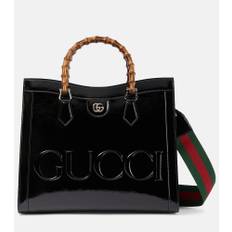 Gucci Gucci Diana Medium patent leather tote bag - black - One size fits all