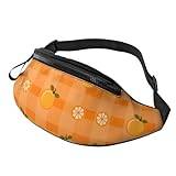 Midjeväska midjeväska rese bröstväska crossbody-väskor unisex, orange och orange löv, Som bild, En storlek