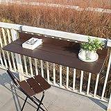 Hängbord Hängningsfritt hopfällbart bord, räcke hängande matbord, trädgårdsskrivbord, liten hushållshylla (storlek: 80 * 37cm)