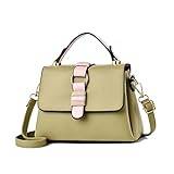 VIDENG Handväskor för kvinnor Classic Luxury Handbags Women Bags Designer Brand Famous High Quality Pu Leather Shoulder Crossbody Flap (Color : Green)