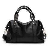 Classic Tote Handbag, Faux Leather Zipper Shoulder Bag, Large-capacity Satchel Bag With Detachable Shoulder Strap