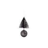 Ornament, Tree & bell, Mahogany, l: 12 cm, w: 12 cm, h: 23 cm