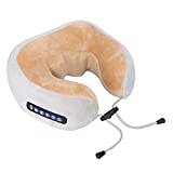 Uppladdningsbar U-formad Massagekudde Elektrisk Nacke Cervikal Massageapparat Memory Foam Nacke Trötthetsavlastning Nacke Rrelax-verktyg Bekvämt för Hemmakontorsresor(Grå)