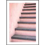 Pink stairs Poster (70x100 cm)