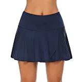 COOrun Tenniskjol för damer, byxkjol, sommar, minikjol, kjol med byxor under, svart sommarkjol, S-XXL, Marinblå, M