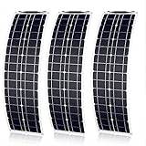 Solpanel 50 W Vattentät Solar Power Panel Kit Flexibel bandform Monokristallin cell Flexibel tunn film Lättvikt, 50W (150W)