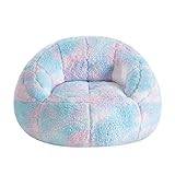 SSWERWEQ Bean bag stolar vuxen Super Soft Bean Bag Chair Pink Blue Cute Beanbag Sofa Home (Color : Pink Blue)