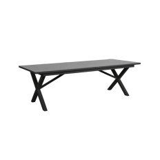 Matbord förlängningsbart 238/297x100 cm, svart/grå