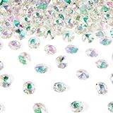 FASHEWELRY 100 st kristall 2 hål oktagonpärlor galvaniserade glaspärlor anslutningslänkar för gör-det-själv ljuskrona prisma smyckestillverkning hantverk