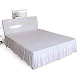 Sängkjol sängkläder sängkappa elastiskt sänglakan sängöverdrag utan yta hotell sängskydd sängskydd (färg: Vit, storlek: 120 x 200 x 40 cm)
