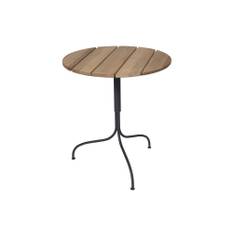 Grythyttan Stålmöbler Akleja cafébord Teak/mörkgrå 65 cm