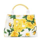 Dolce&Gabbana Kids DG floral canvas tote bag - yellow - One size fits all
