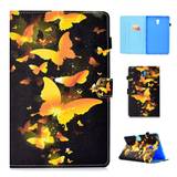 Samsung Galaxy Tab A 10.5 patterned leather flip case - Gold Butterfly