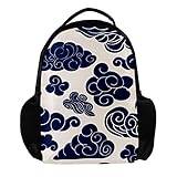 Blue Cloud personlig ryggsäck för kvinnor och män skola resa arbete ryggsäck, flerfärgad, 27.5x13x40cm, Ryggsäckar