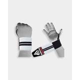 RDX Sports W3W Weight Lifting Wrist Support Wraps With Thumb Loops - Standard Size / Black/White