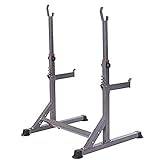 Dumbbell Stand and Squat Rack Shelf Height Adjustable,Heavy Duty Squat Rack Stand Power Weight Bench Support,Squat Rack Barbell Rack,Max Load 200Kg