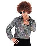 Morph Disco skjorta herr 70-talet fin klänning herr 70-talsdräkt discokostym män 1970-talet fin klänning herr disco kostym 80-tal disco, Disco Dude-skjorta herr, M