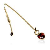 Heart Crystal Necklace – Gold