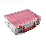 ASADFDAA Verktygslådor New Fishing Tackle Box Portable Fishing Accessories Tool Storage Box Double Layer Carp For Fishing Goods Hooks Lure Boxes (Color : Red)