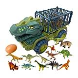 BESSTUUP Dinosaurieleksak lastbilar bärare för barn dinosaurie leksaker set för pojkar flickor dinosaurie bil transportleksak med bilar låtsasleksak barn gåvor