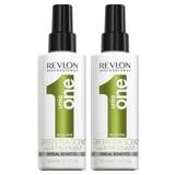 2-Pack UNBOXED Revlon Uniq One All In One Hair Treatment Green Tea Scent 150ml