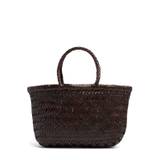 Mini Flat Gora Leather Basket Bag