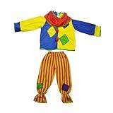 BESTYASH Vuxna 1 Set Clowner klär ut. Halloween kostymer clown cosplay tillbehör gycklardräkt klänningar clownkläder prestationsdräkt studentbal smink förälder-barn stickat tyg